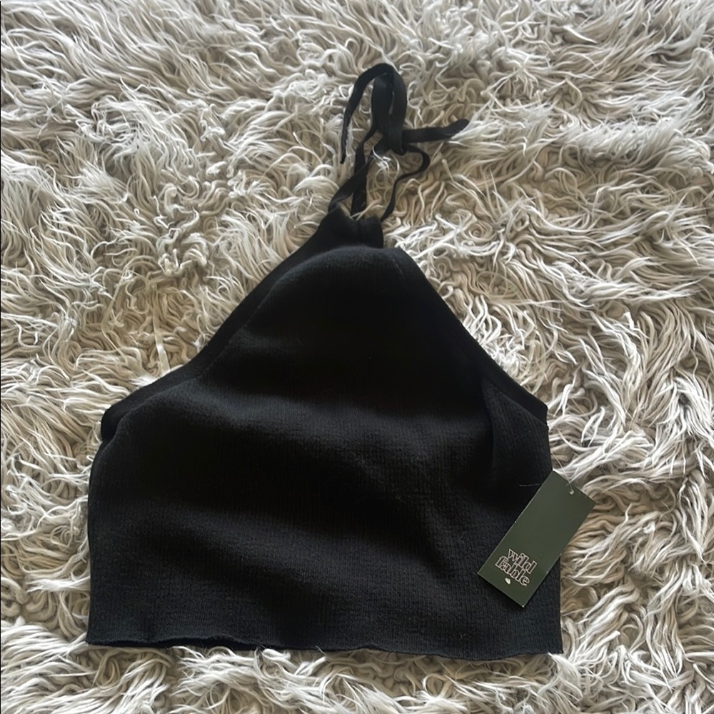 Wild Fable Black Halter Top